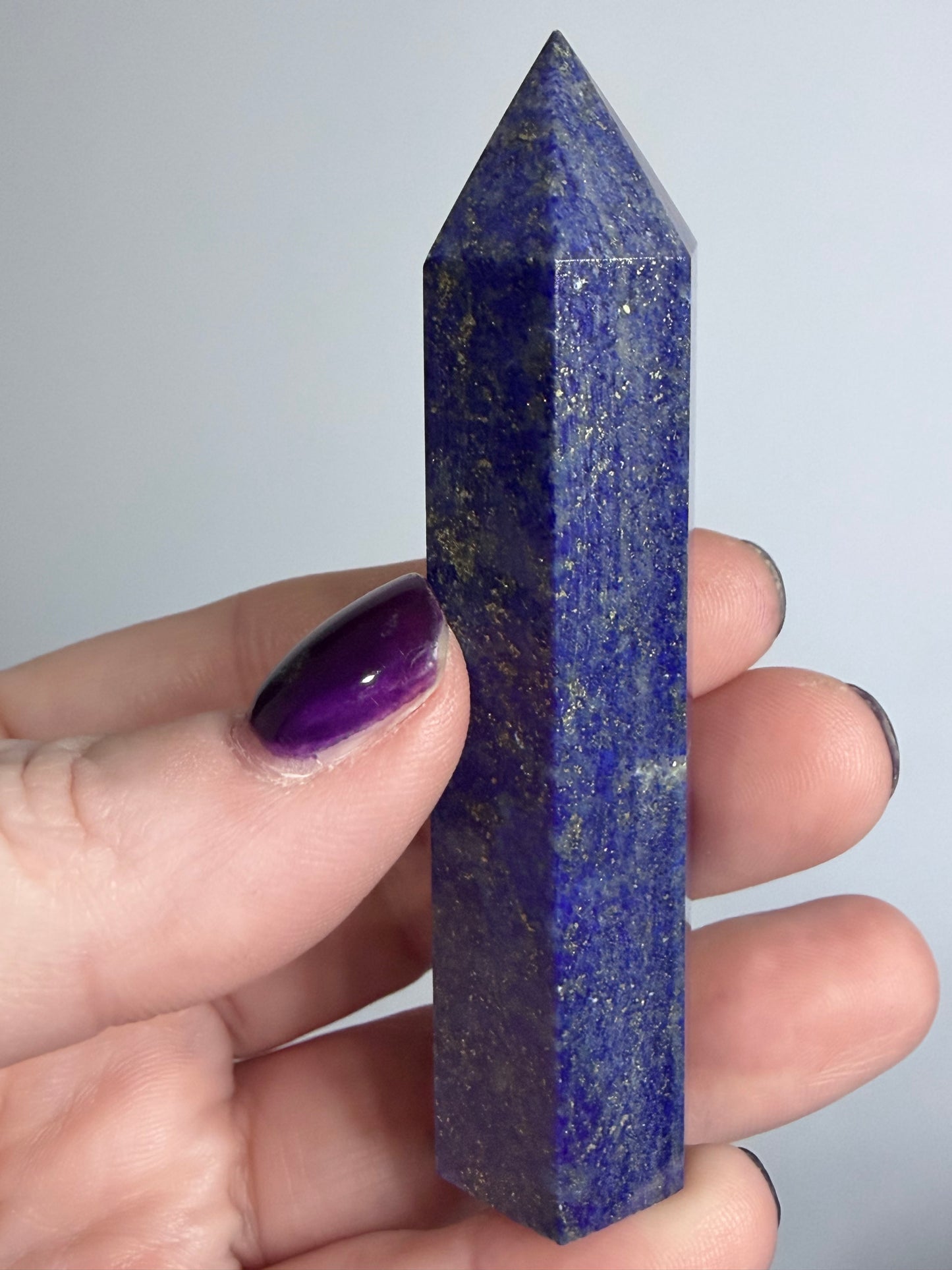 Lapis Lazuli Point | Natural Pyrite Inclusions B