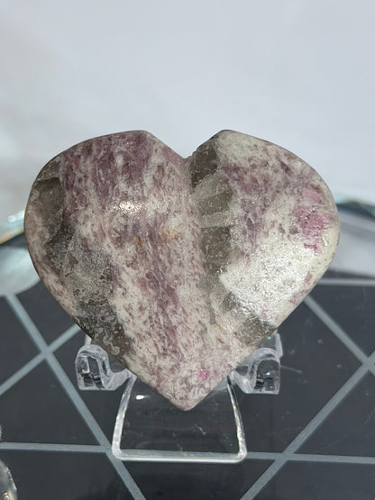 Pink Tourmaline in Matrix Heart B 4.5cm
