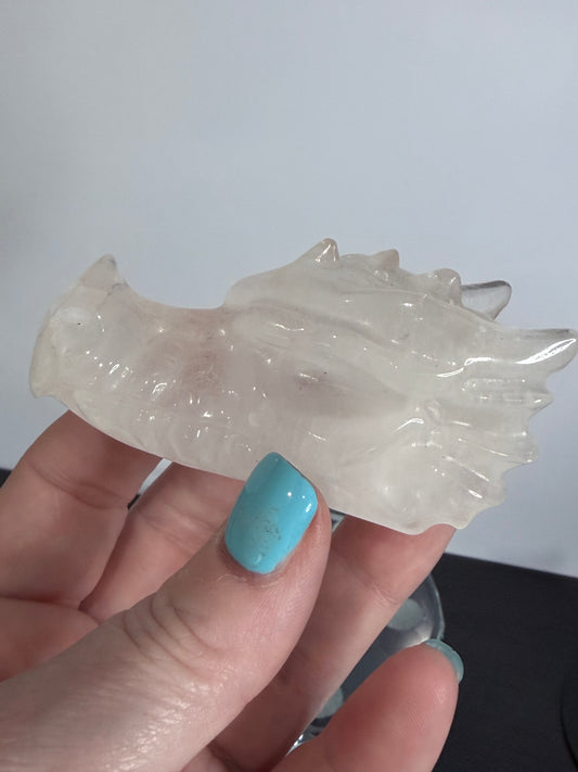 Clear Quartz Dragon with Hematoid Inclusion 7cm -