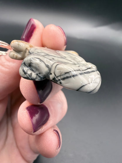 Picture Jasper Frog Keychain