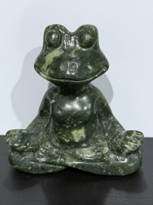 Serpentine Yoga Frog Carving