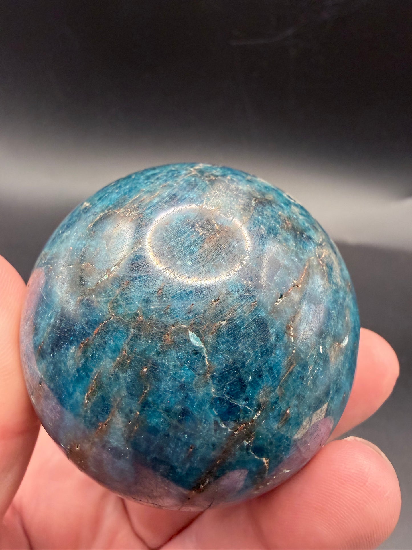 Blue Apatite Sphere