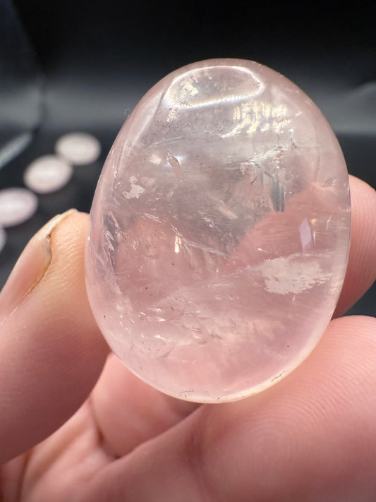 Rose Quartz Pocket Palm Stone