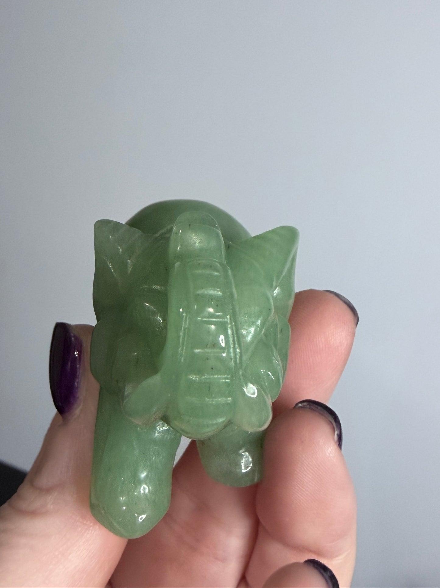 Green Aventurine Elephant Carving