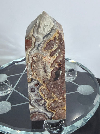 Mexican Crazy Lace Agate Tower –B