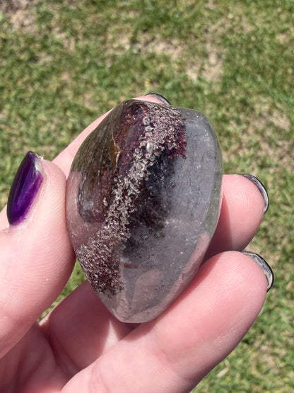 Garden Quartz Heart – Self Standing 75 g A