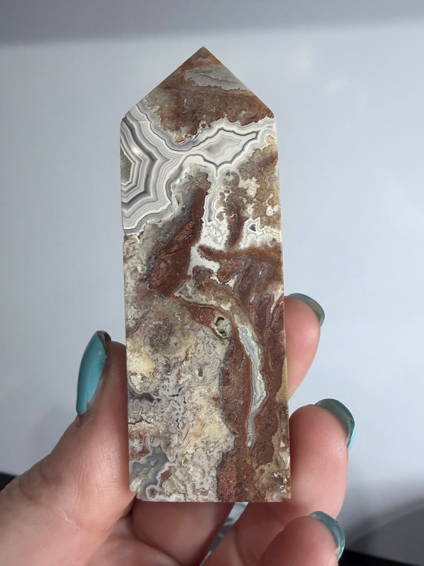 Mexican Lace Agate Tower A -