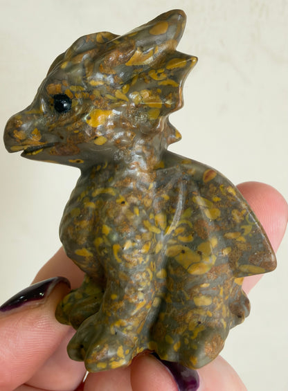 Baby Dragon Fruit Jasper Carving – 6 cm