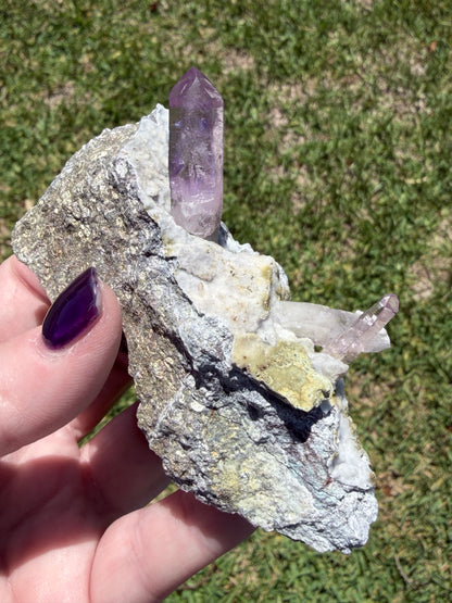 Vera Cruz Amethyst on Matrix – Collector / Display Grade 106g - Crystal wonderland By Lisa