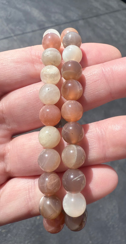 Mixed Moonstone 8mm Bracelet