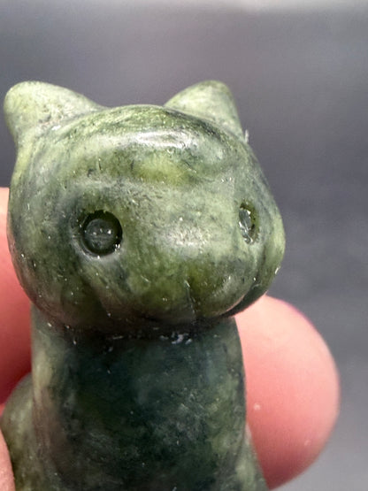 Serpentine Jade & Green Aventurine Llama Carvings