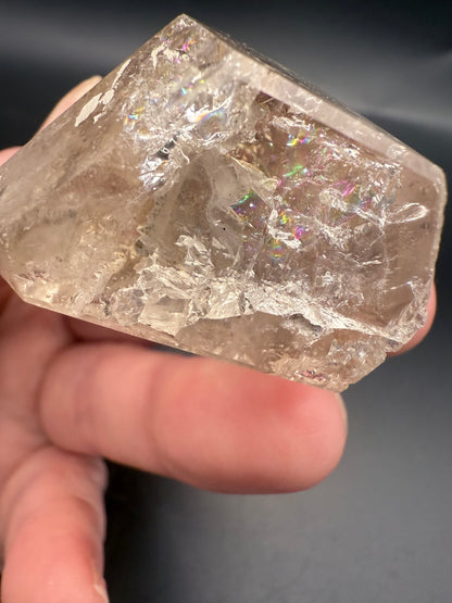 Included Smokey Quartz with Rainbow