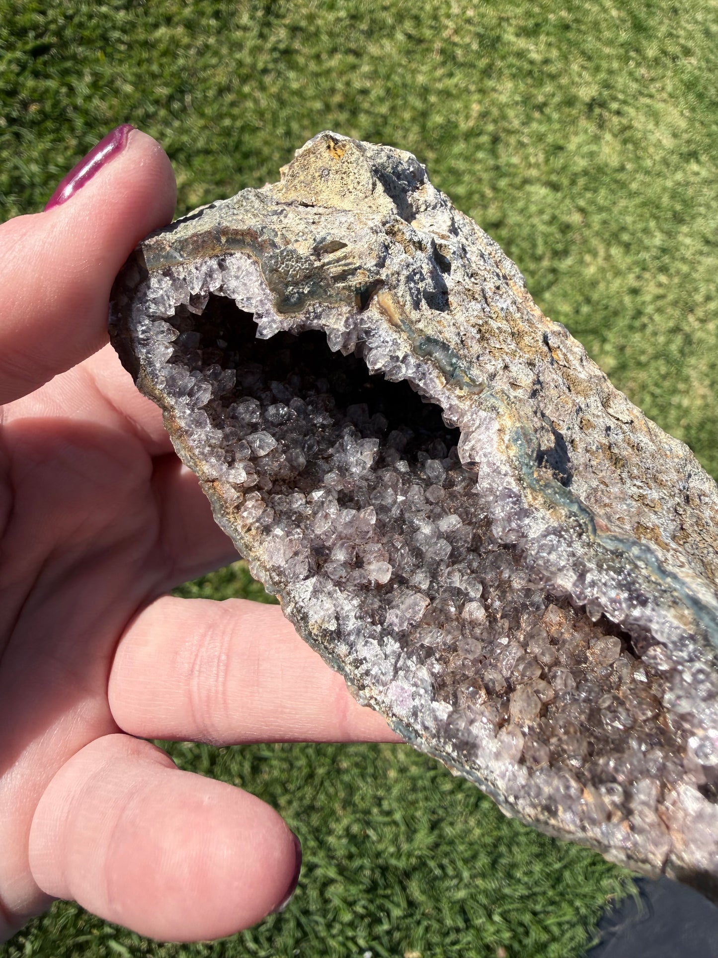 RAINBOW AMETHYST GEODE HEAD