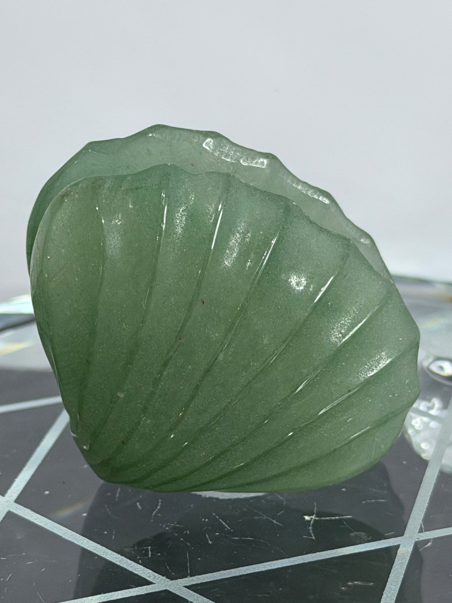 Green Aventurine Clam Shell