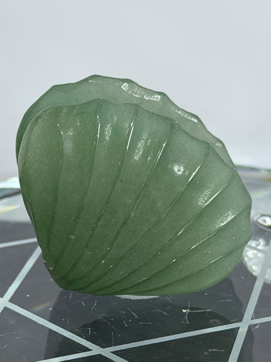 Green Aventurine Clam Shell