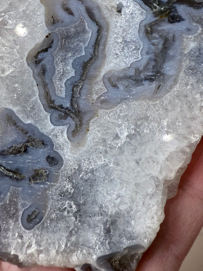 Moss Agate Slab on stand