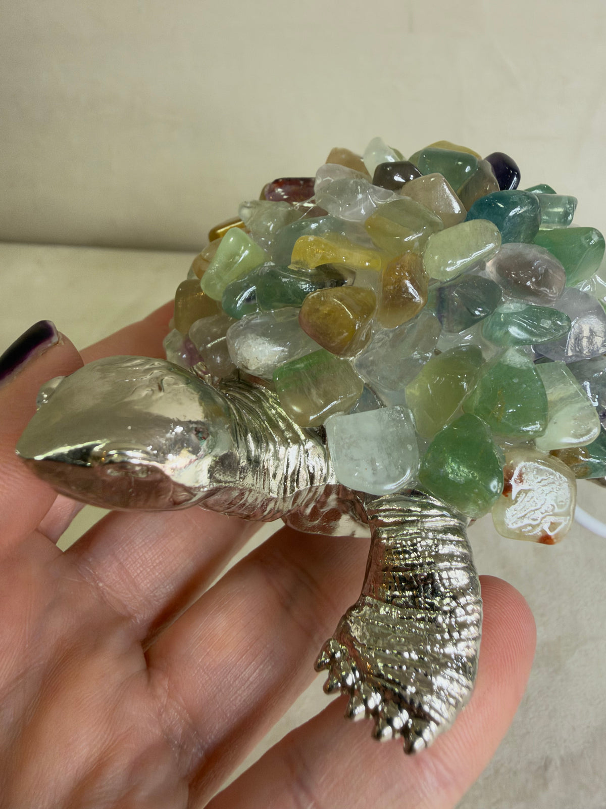 Rainbow Fluorite Turtle Colour Changing USB Lamp