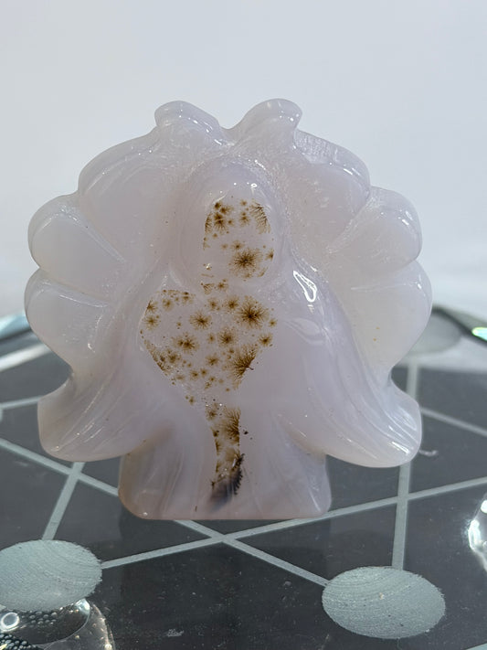 Dendritic Agate Angel Carving – 5.8cm