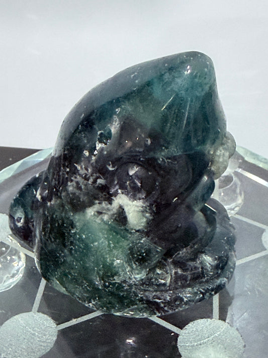 Blue Fluorite Shark Carving 7.2cm | 242g