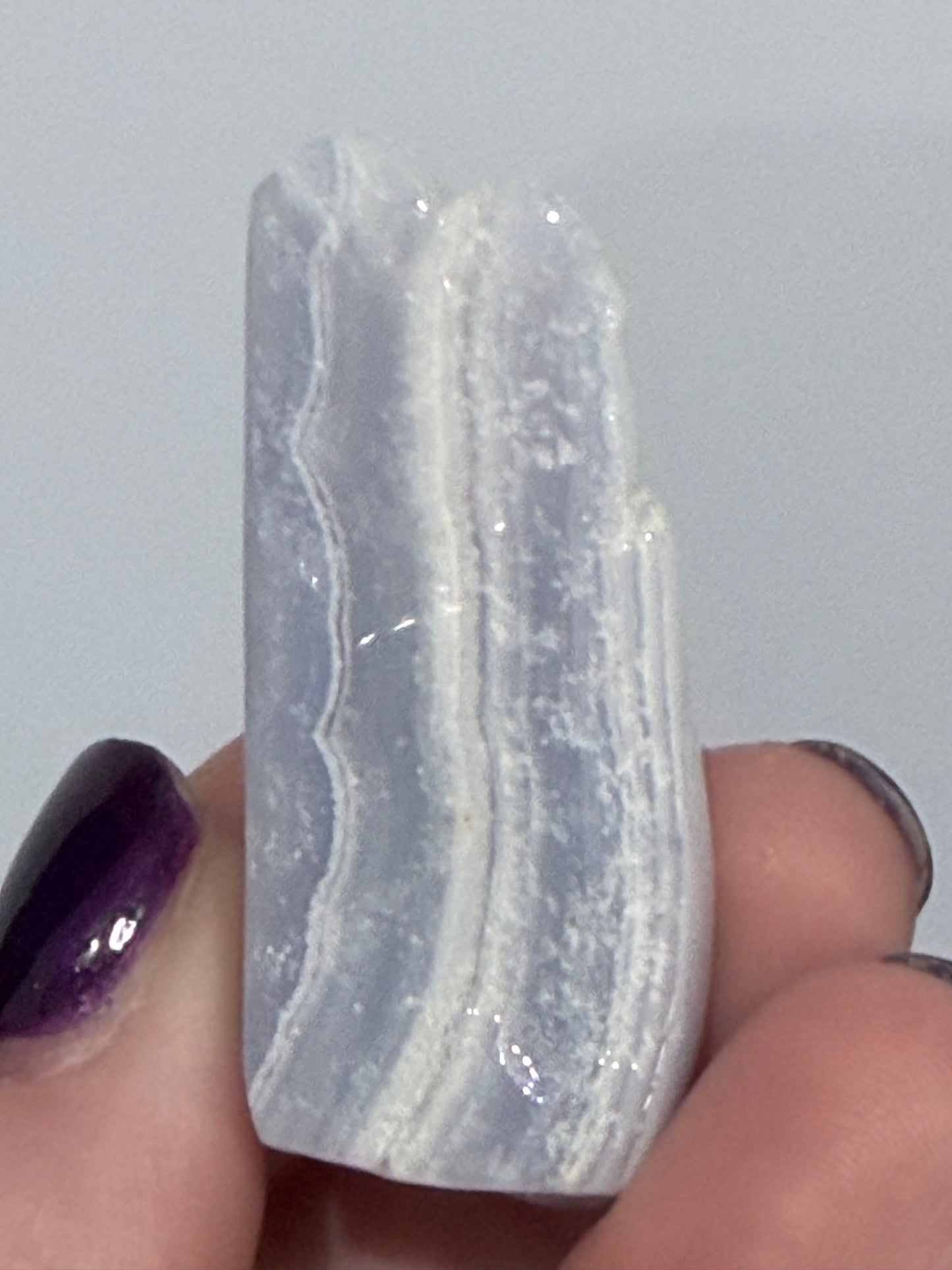 Blue Lace Agate Cake Slice – | 17g H
