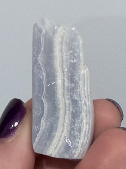 Blue Lace Agate Cake Slice – | 17g H