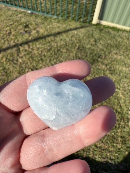 Blue Calcite Heart – 4cm (Intuitively Chosen)