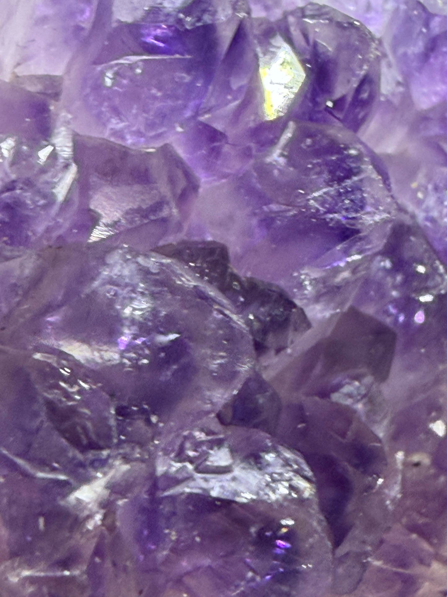 Amethyst Druzy Heart Cluster With Stand (A)