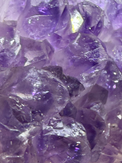 Amethyst Druzy Heart Cluster With Stand (A)