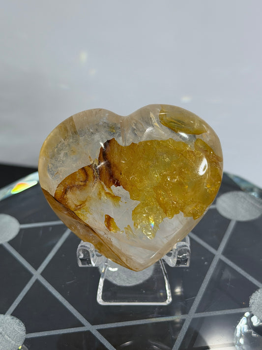 Golden Healer Quartz Heart B - 5cm