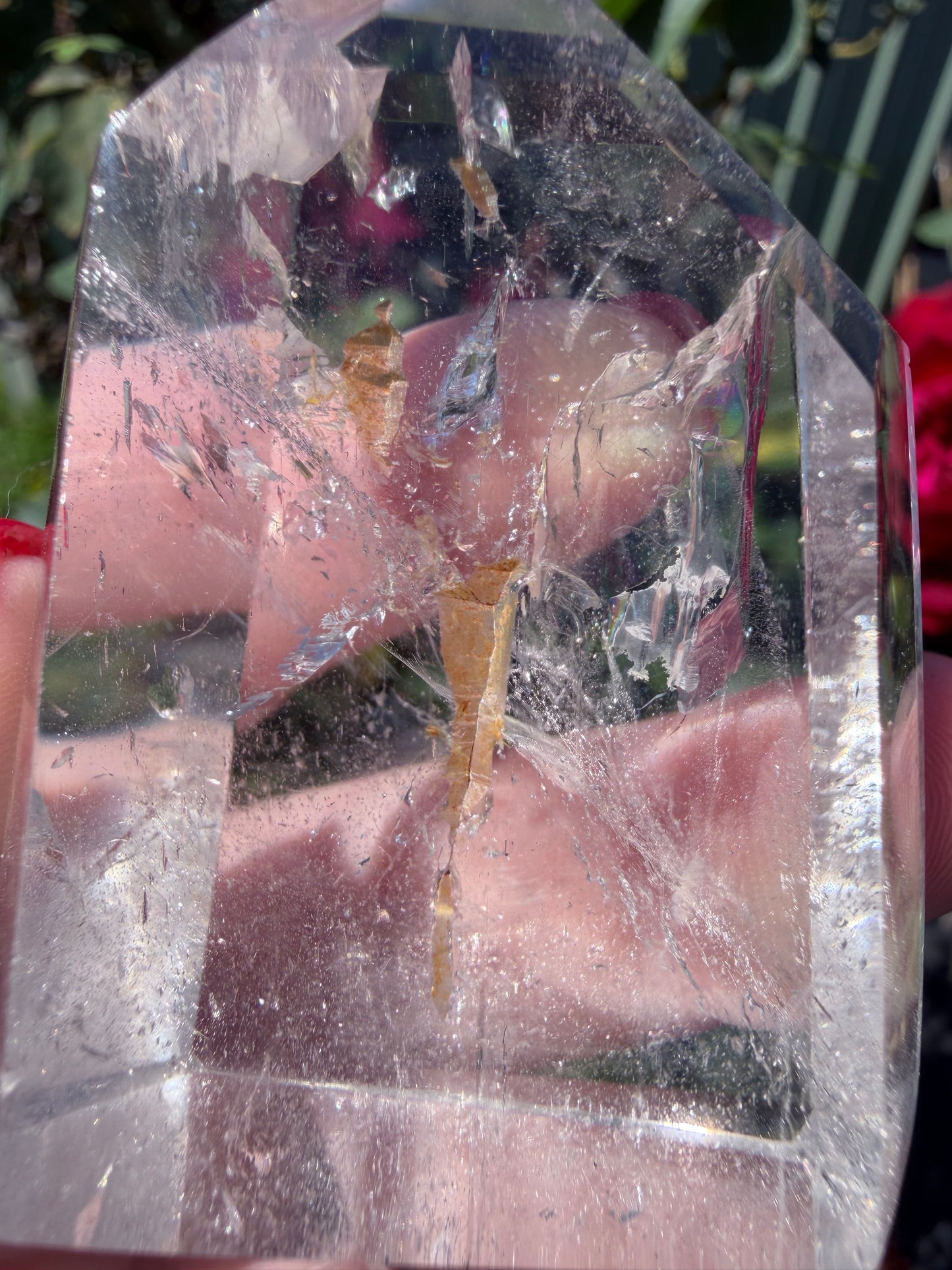 Clear Quartz Point with Iron Inclusions – 6.2 × 4.8 cm
