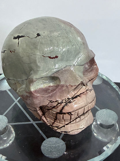 Picture Jasper Skull Carving – 407g