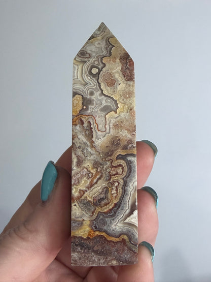 Mexican Crazy Lace Agate Tower –B