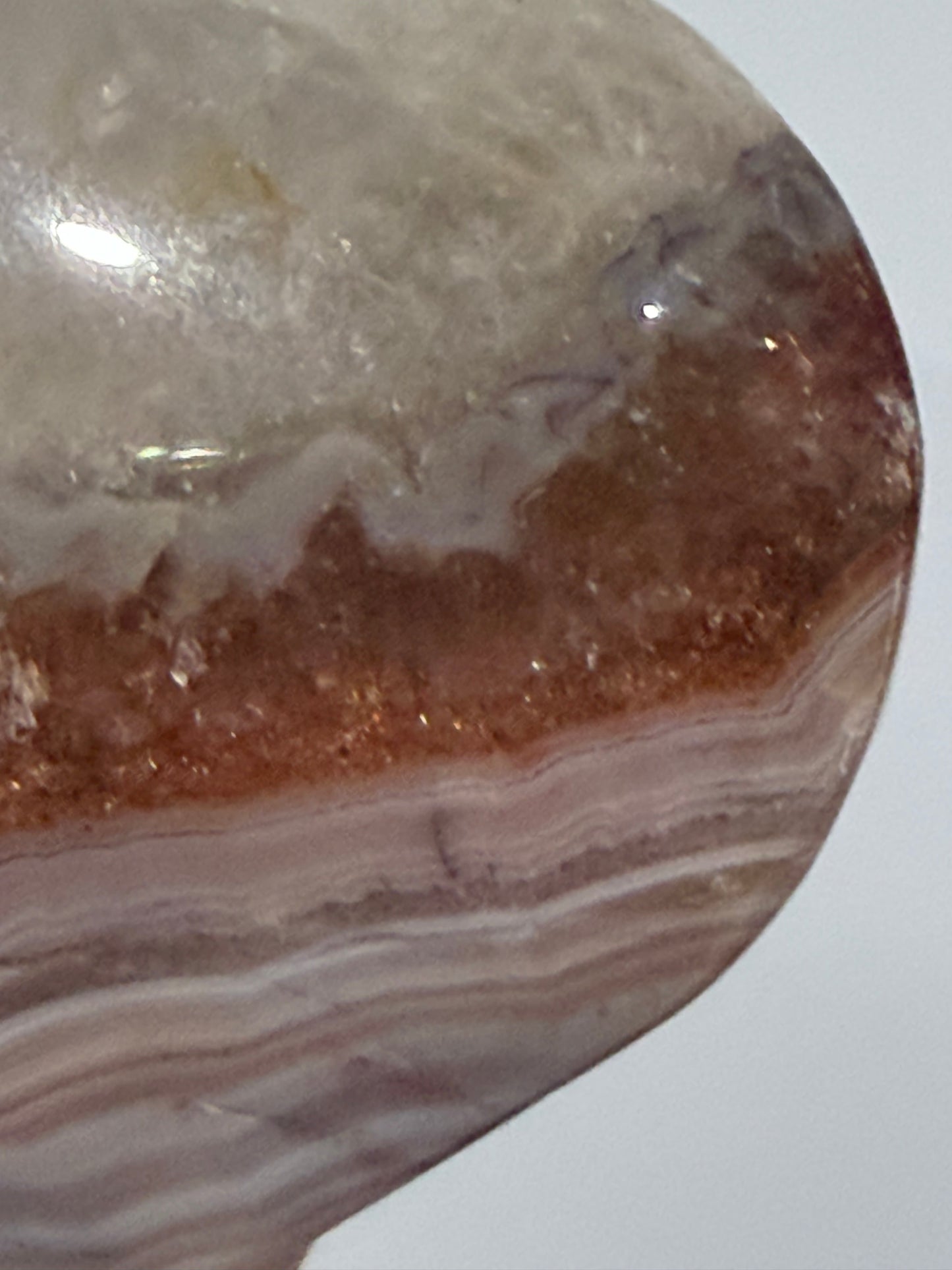 Amethyst & Banded Agate Heart 93g | 6.3 × 5.7 cm | Self-Standing G