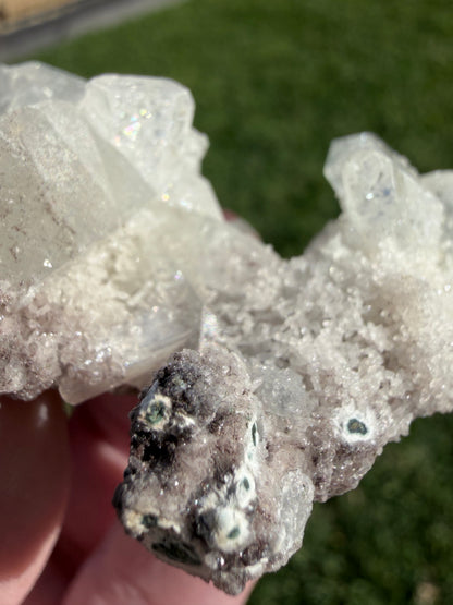 Jalgaon Apophyllite on Chalcedony with Celadonite | 33g