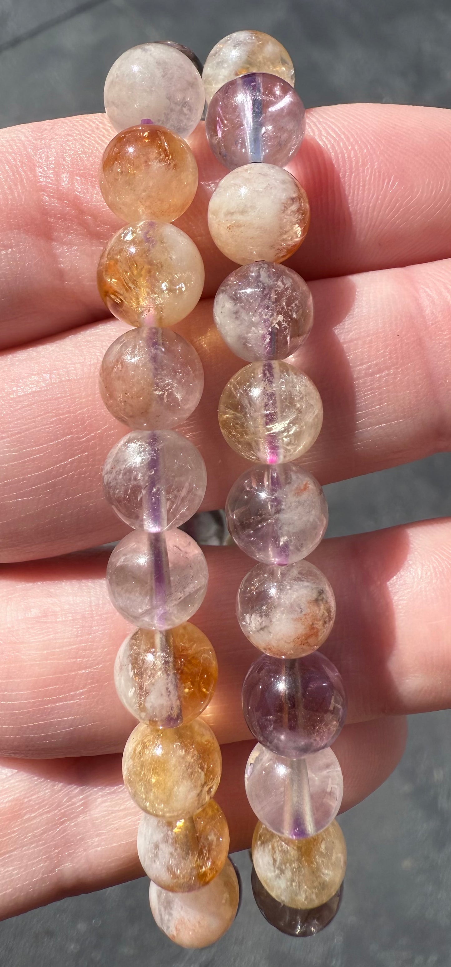 Amethyst & Citrine 8mm Bracelet