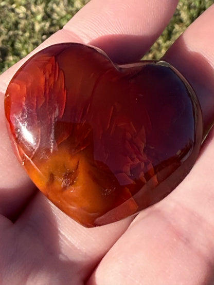 Carnelian Puffy 4cm Heart