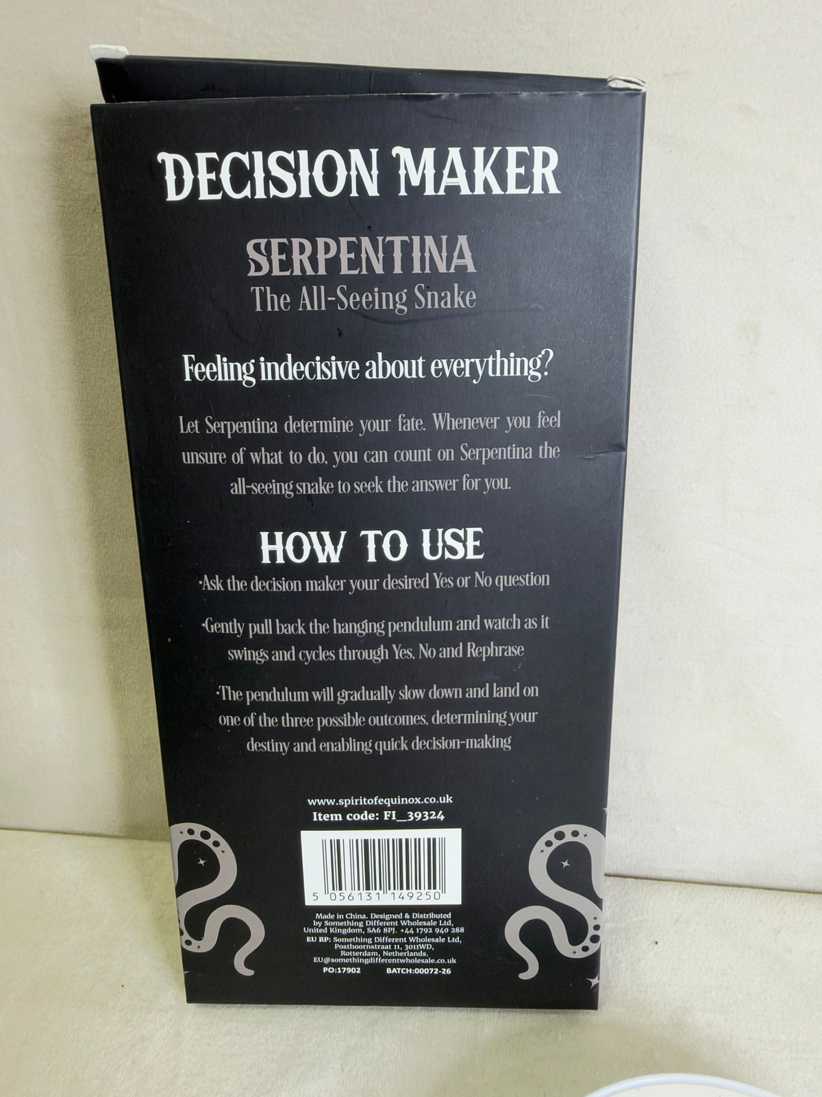 Serpentina Snake Pendulum Decision Maker