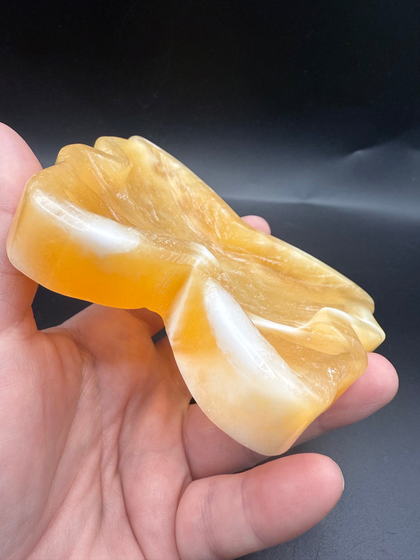 Yellow Calcite Butterfly Dish