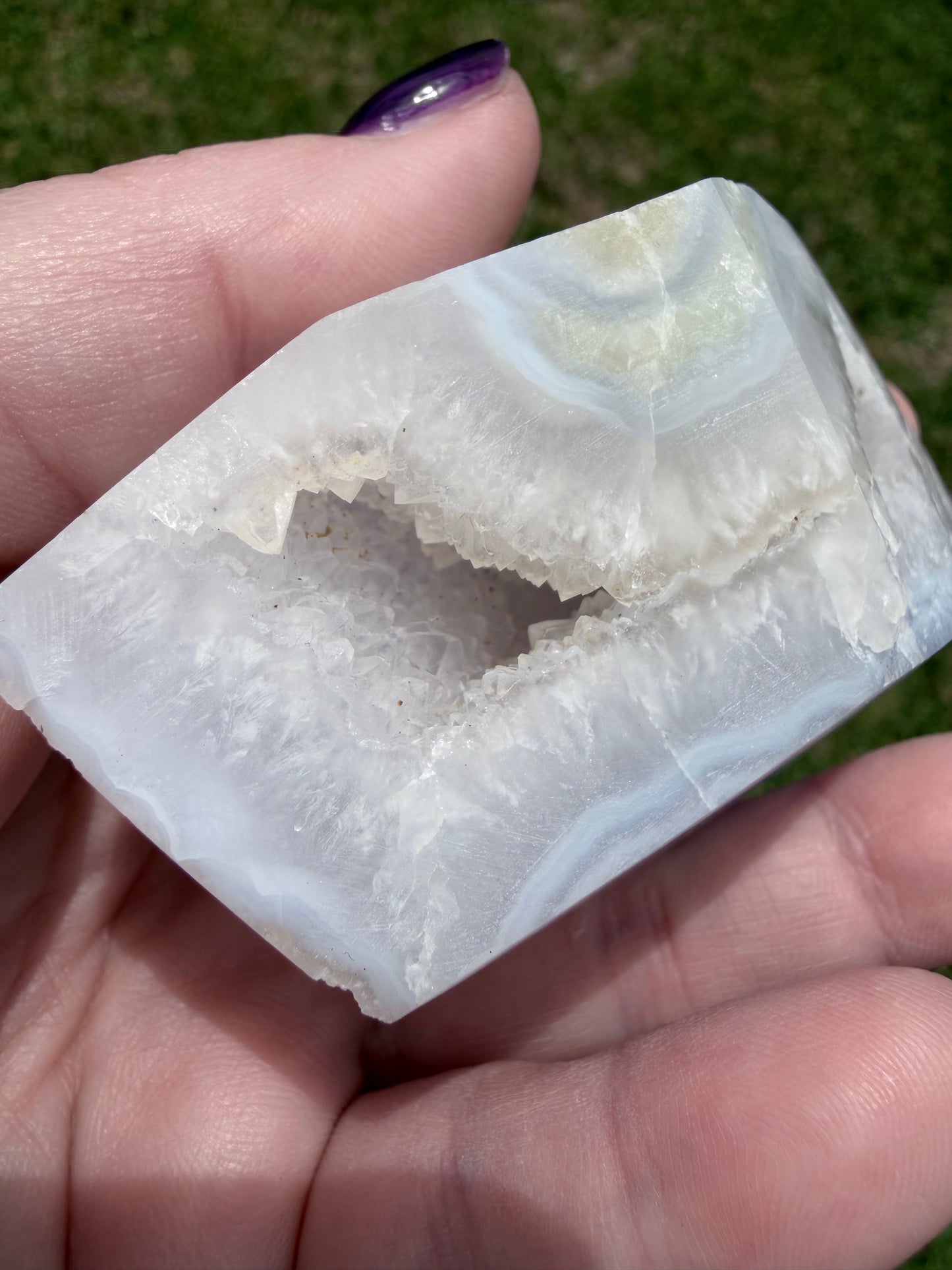 Blue Lace Agate Druzy Freeform – 161g