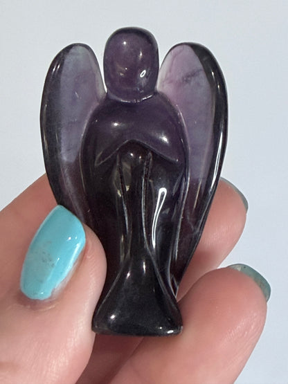 Rainbow Fluorite Angel – 6cm B -