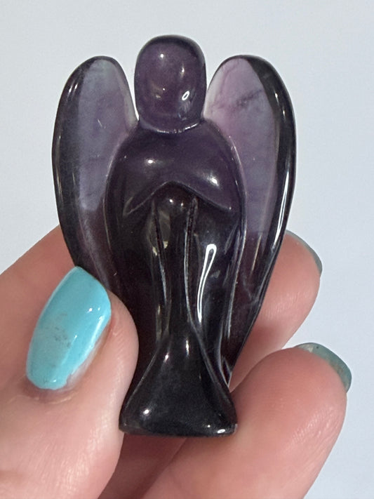 Rainbow Fluorite Angel – 6cm B -
