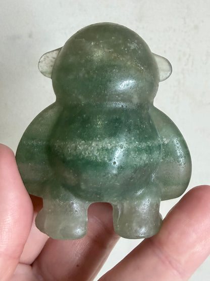 Green Fluorite Monkey Carving – 6cm