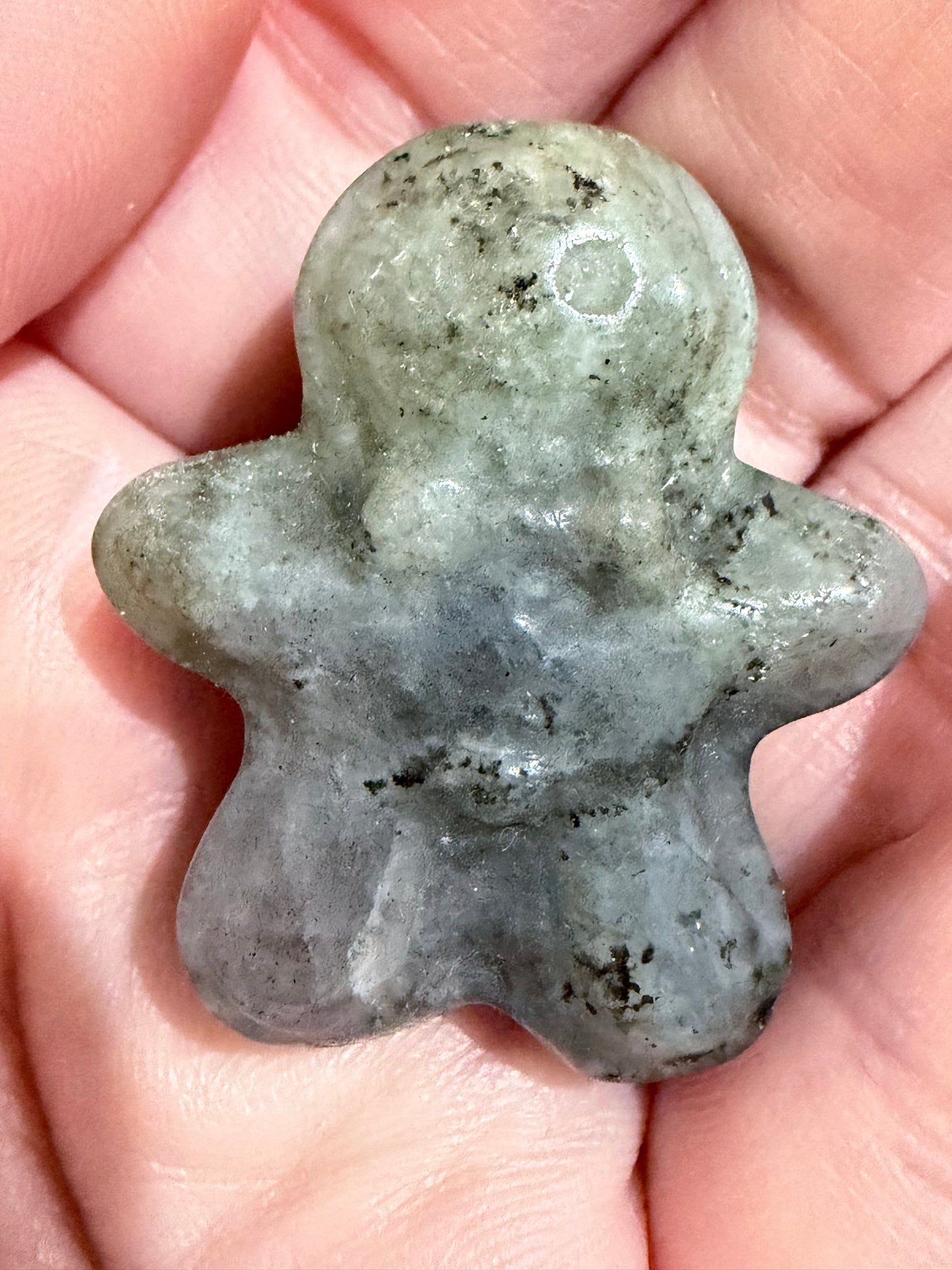 Gingerbread Man Crystal 4cm Mini Carving – Various Materials