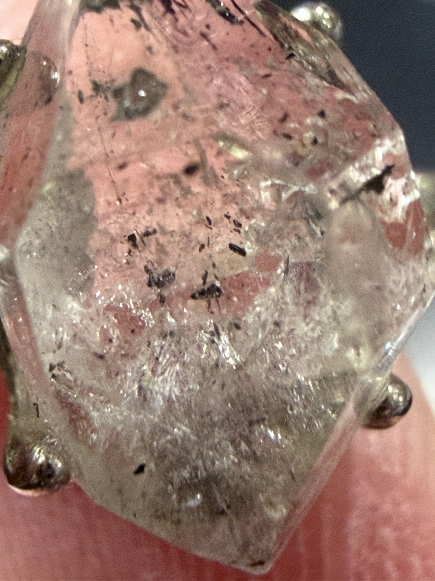 Natural Herkimer Diamond Quartz Ring | Double-Terminated Crystal B