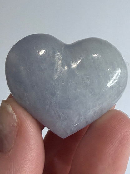Blue Calcite Heart – 4cm (Intuitively Chosen)