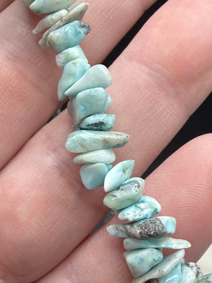 Larimar Chip Necklace & Bracelet