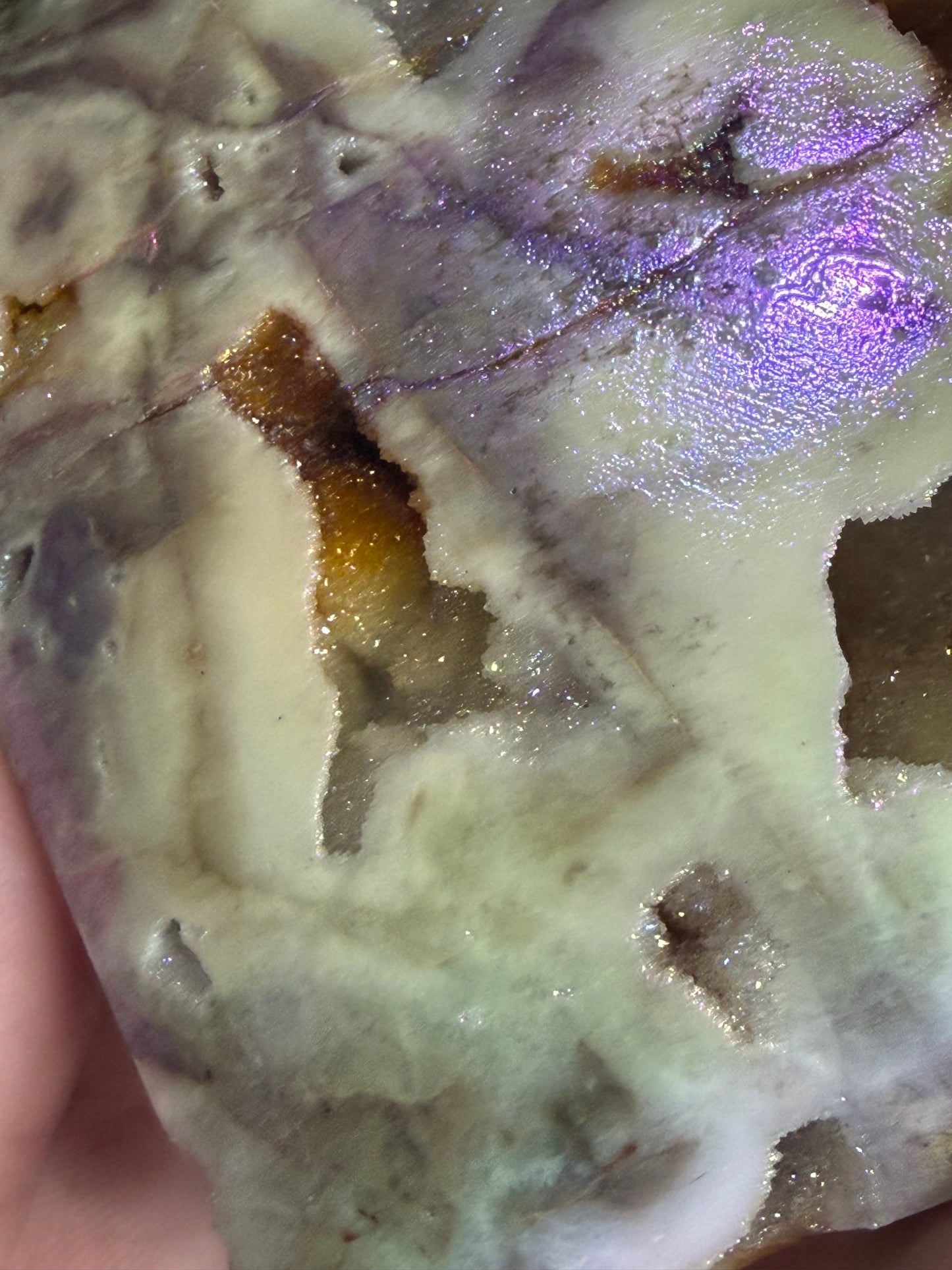 Aura-Coated Sphalerite Druzy Heart 230g | 8.8 × 8.2 cm
