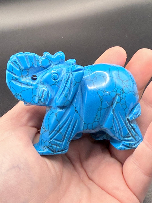 Blue Howlite Elephant
