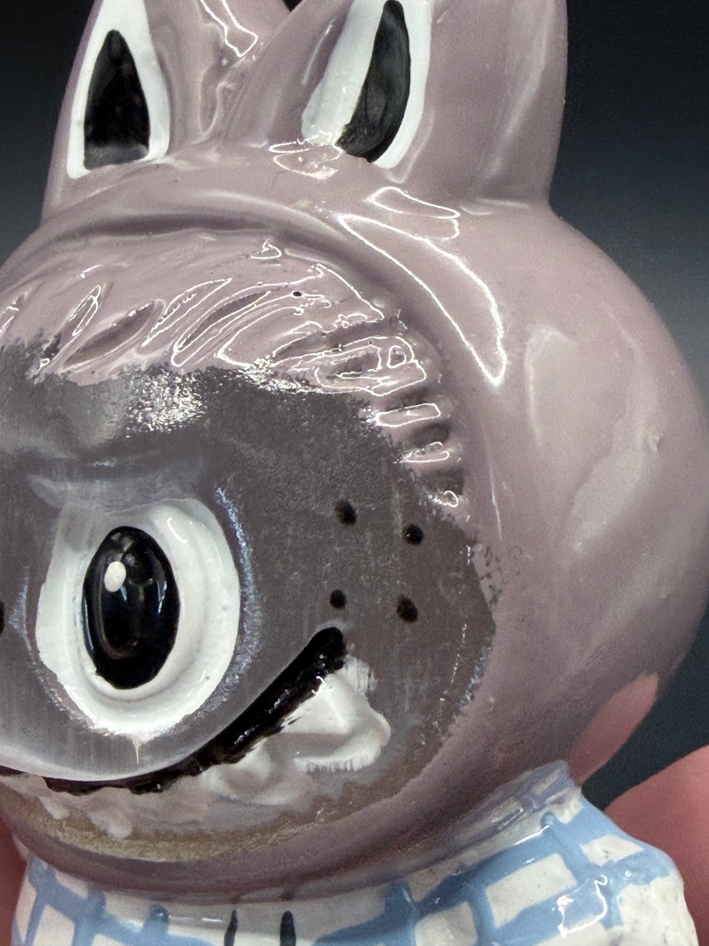 Hand-Painted Selenite large Labubu Figurine – 10cm