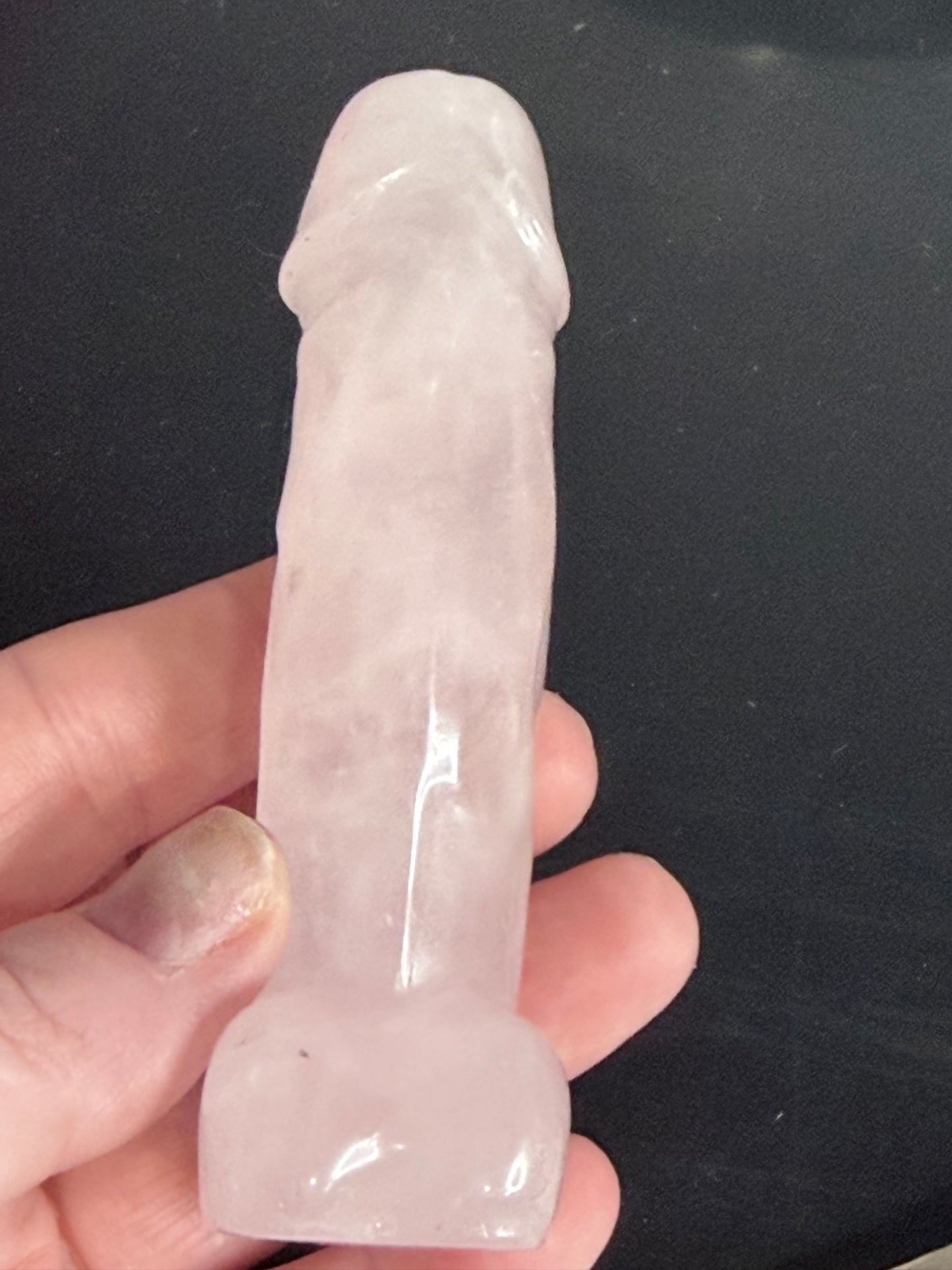 Rose Quartz Willy Carving – 10cm